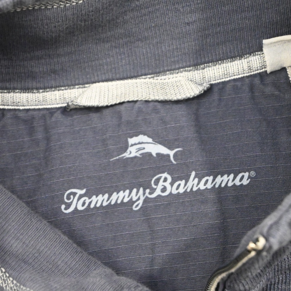 Tommy Bahama Marlin 1/4 Zip Jacket Blue Pima Long Sleeve Mens Size Medium - Picture 7 of 11